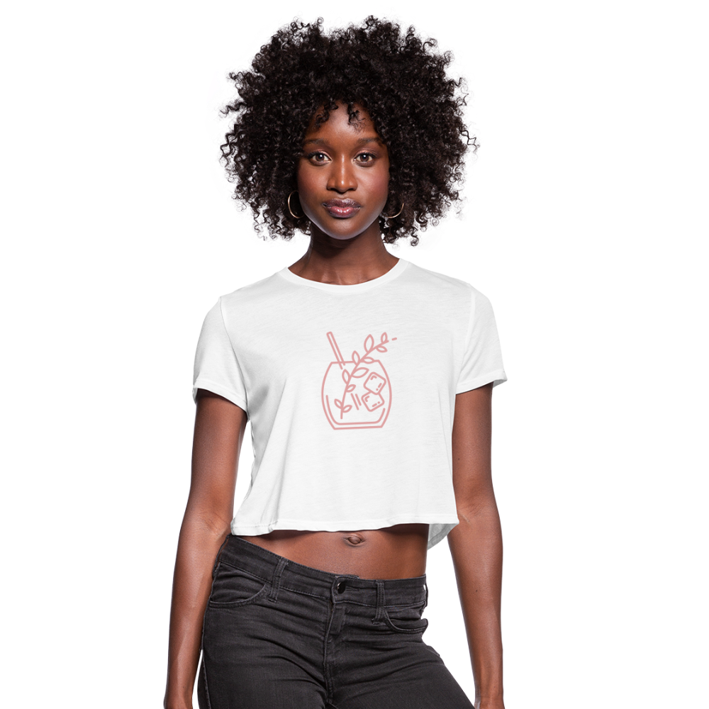 Kristin's Koncoctions Logo Women's Cropped T-Shirt - white