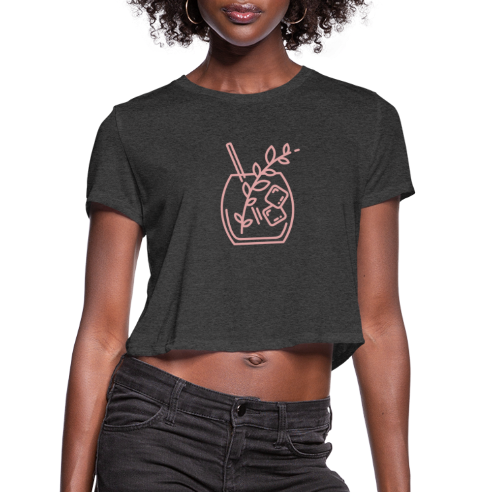 Kristin's Koncoctions Logo Women's Cropped T-Shirt - deep heather