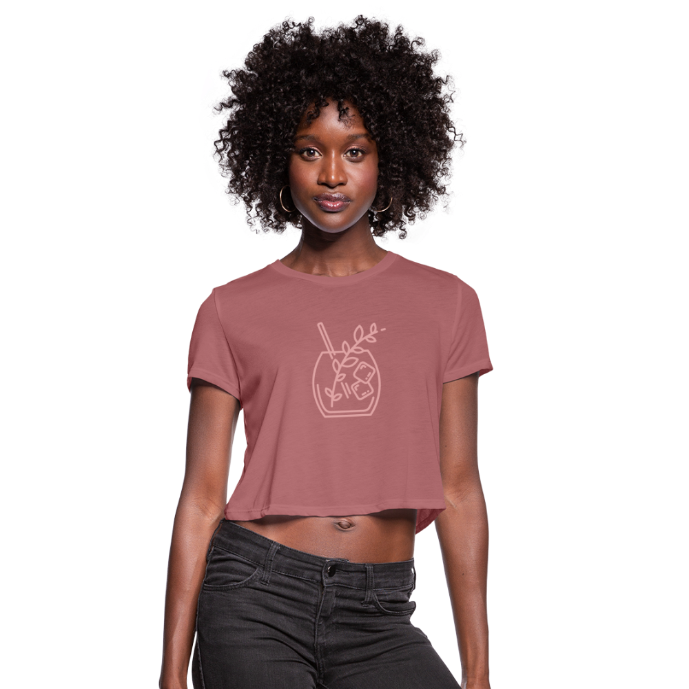 Kristin's Koncoctions Logo Women's Cropped T-Shirt - mauve