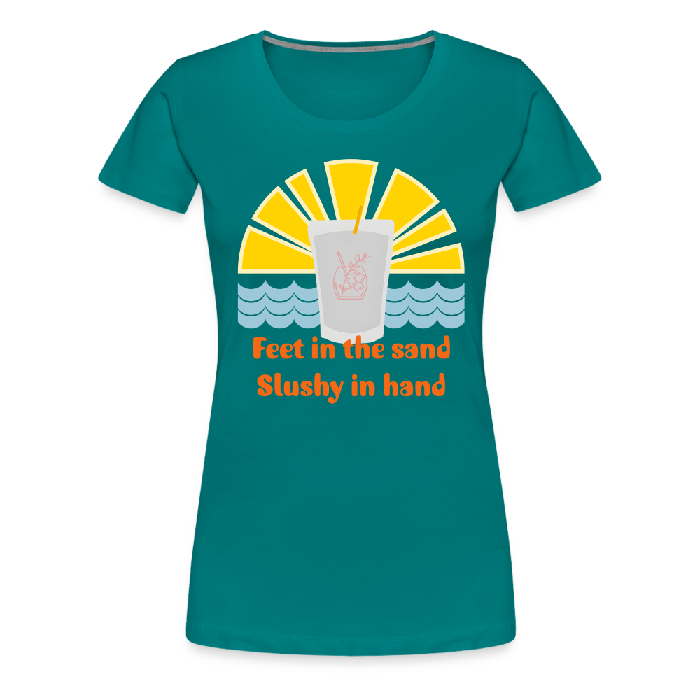 Wine Slushy Women’s Premium T-Shirt - teal