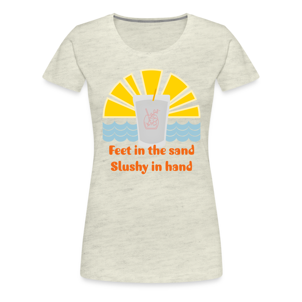 Wine Slushy Women’s Premium T-Shirt - heather oatmeal