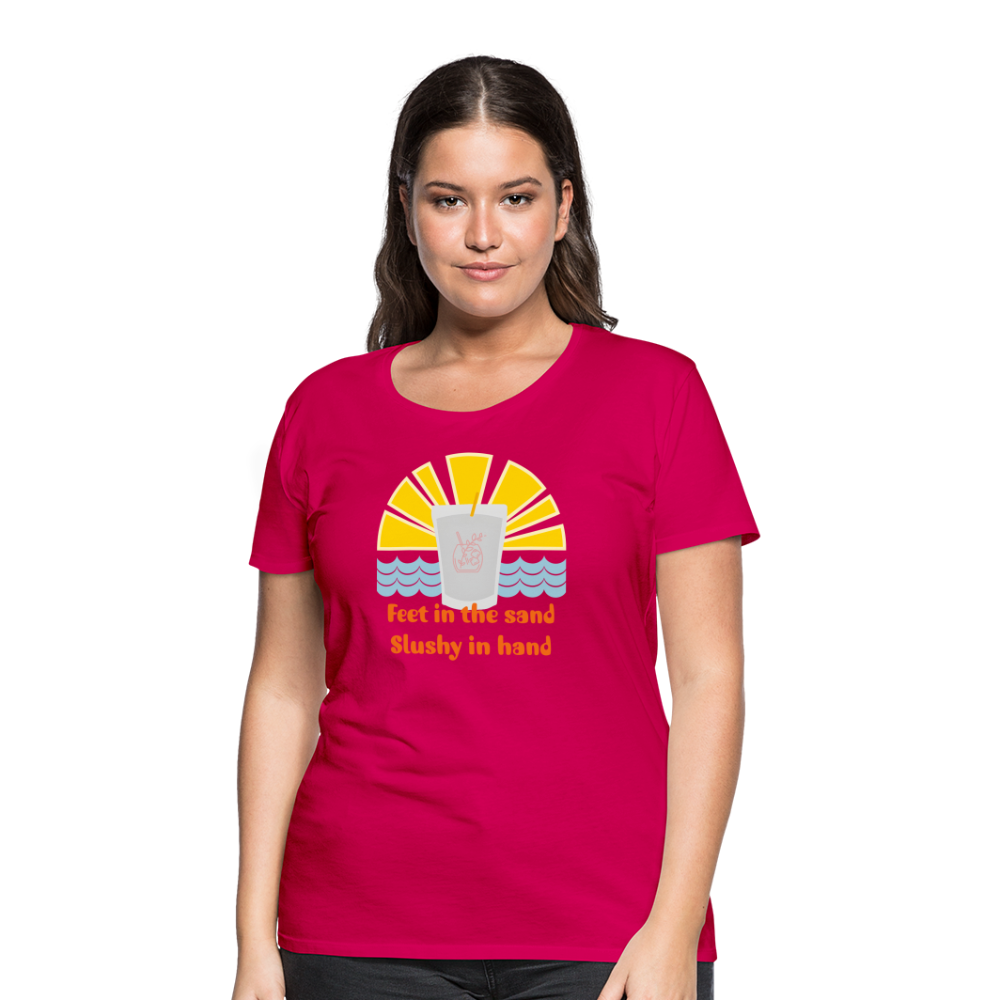 Wine Slushy Women’s Premium T-Shirt - dark pink