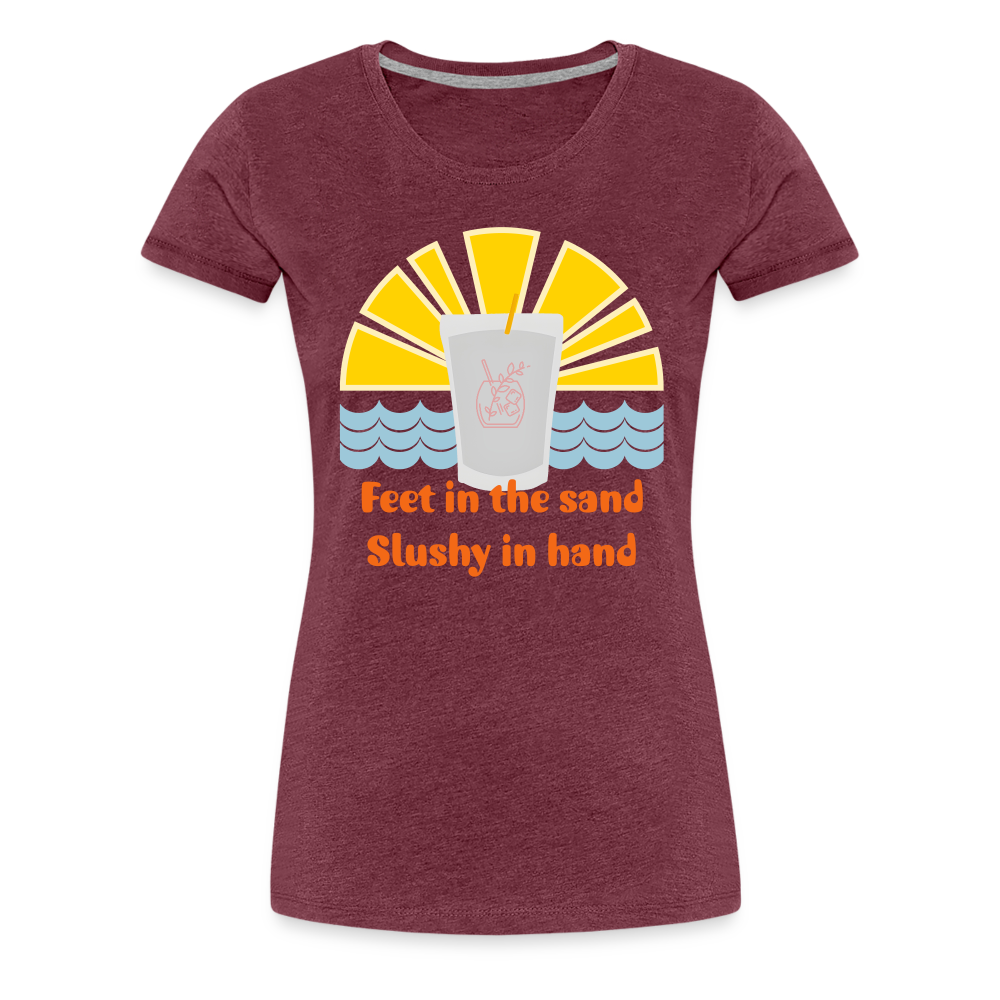 Wine Slushy Women’s Premium T-Shirt - heather burgundy