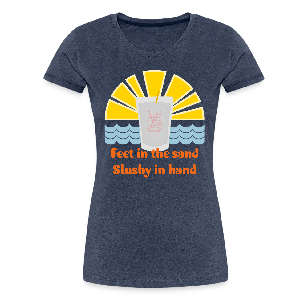 Wine Slushy Women’s Premium T-Shirt - heather blue