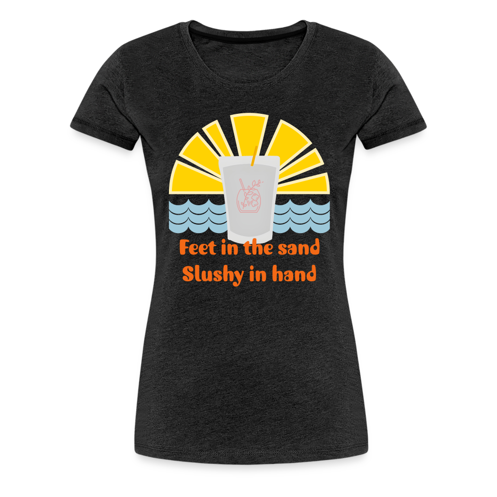 Wine Slushy Women’s Premium T-Shirt - charcoal grey