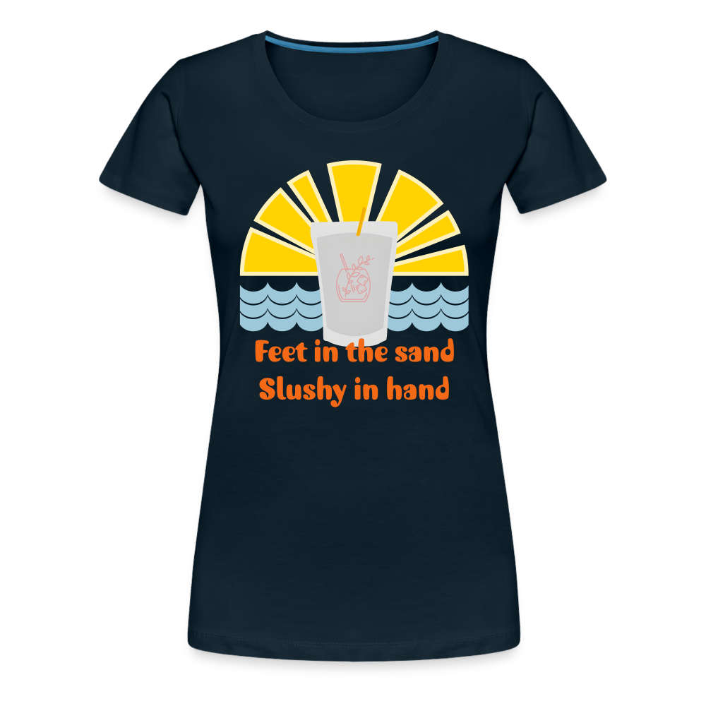 Wine Slushy Women’s Premium T-Shirt - deep navy