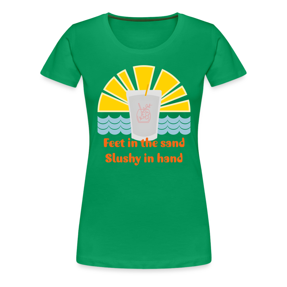 Wine Slushy Women’s Premium T-Shirt - kelly green