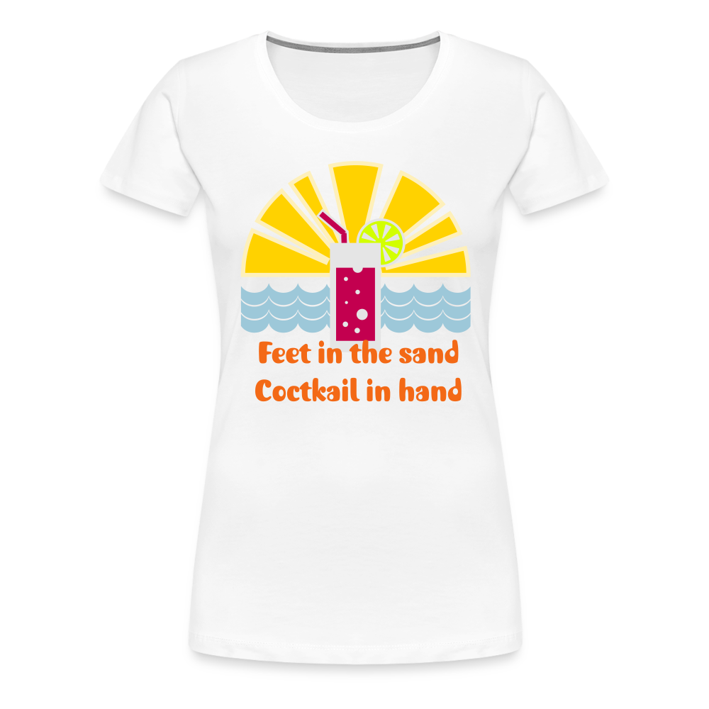 Beach Cocktail Women’s Premium T-Shirt - white