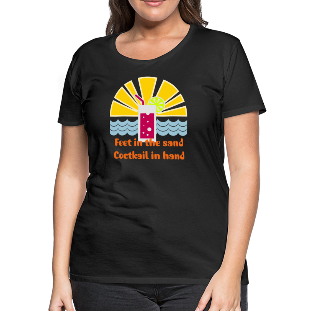 Beach Cocktail Women’s Premium T-Shirt - black