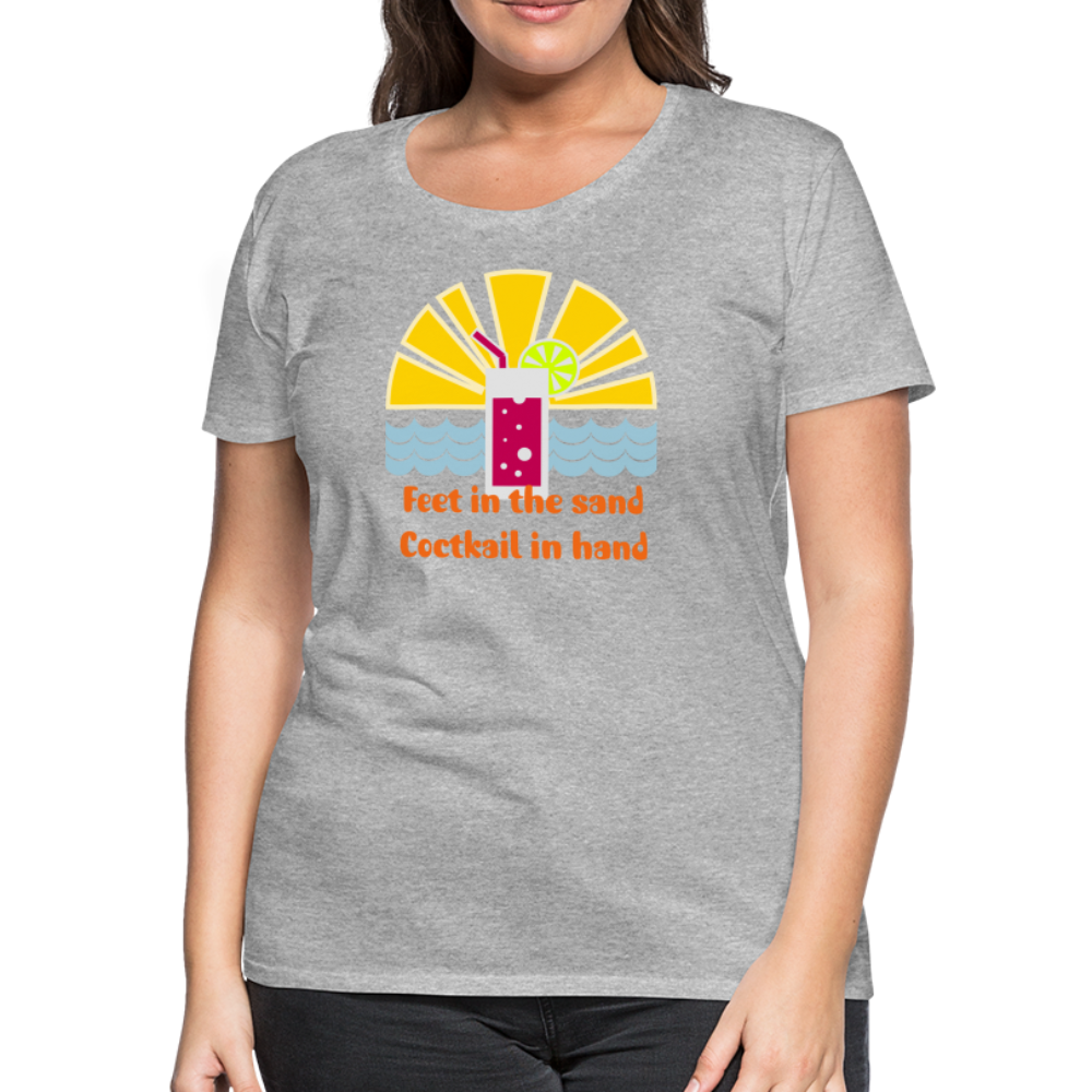 Beach Cocktail Women’s Premium T-Shirt - heather gray