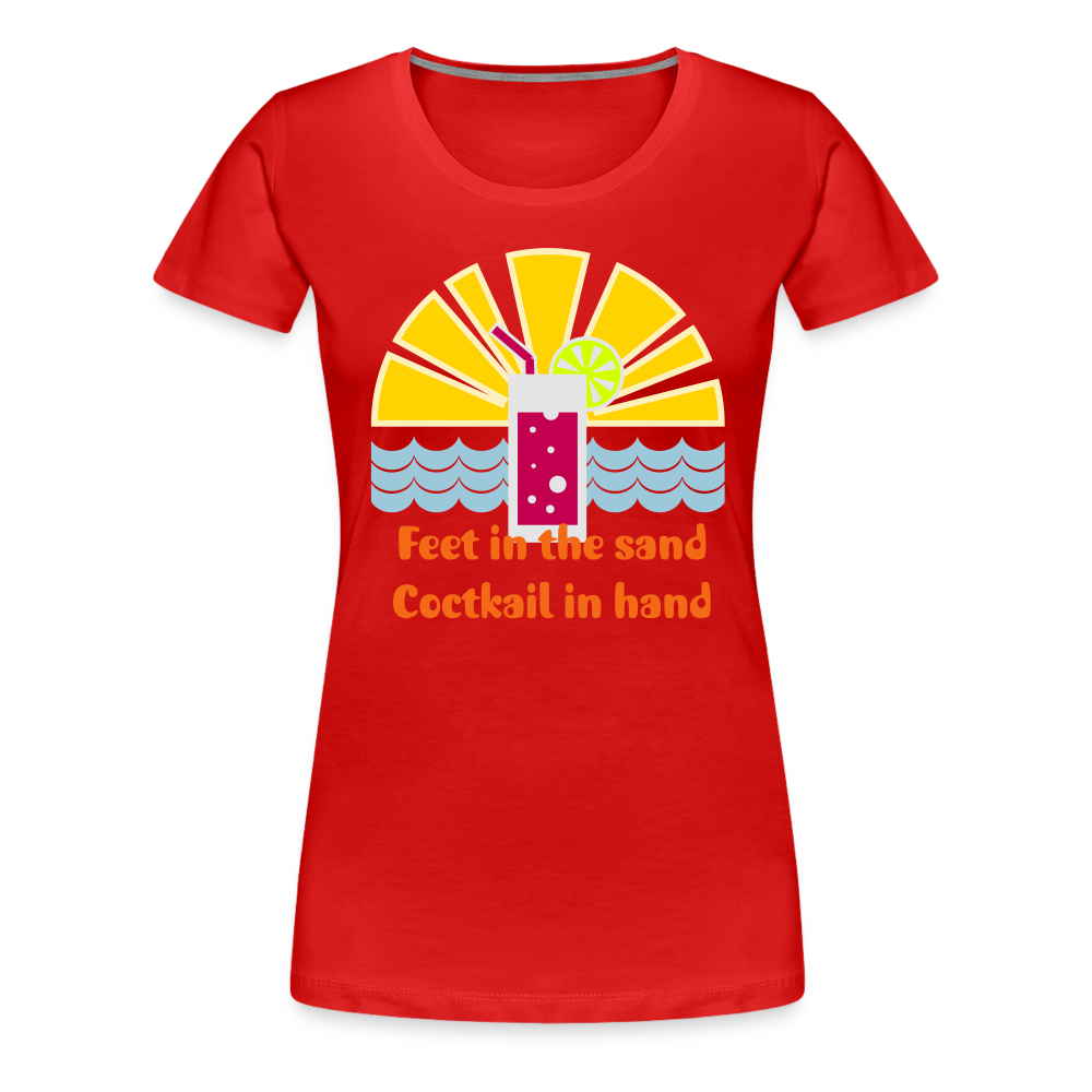 Beach Cocktail Women’s Premium T-Shirt - red