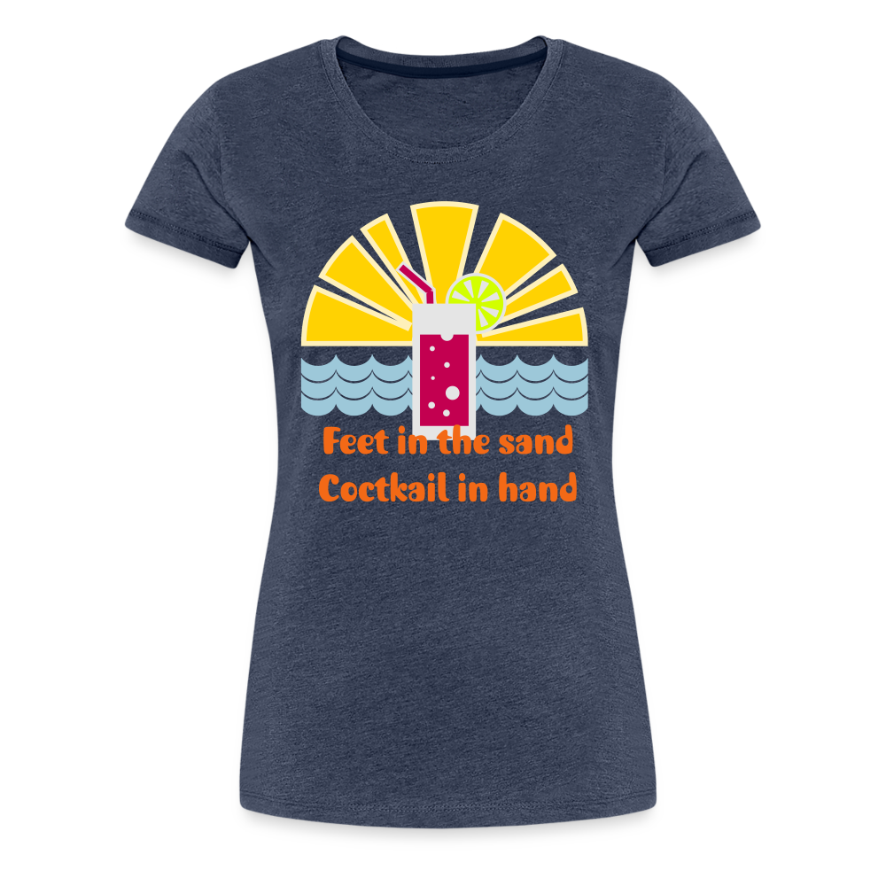 Beach Cocktail Women’s Premium T-Shirt - heather blue
