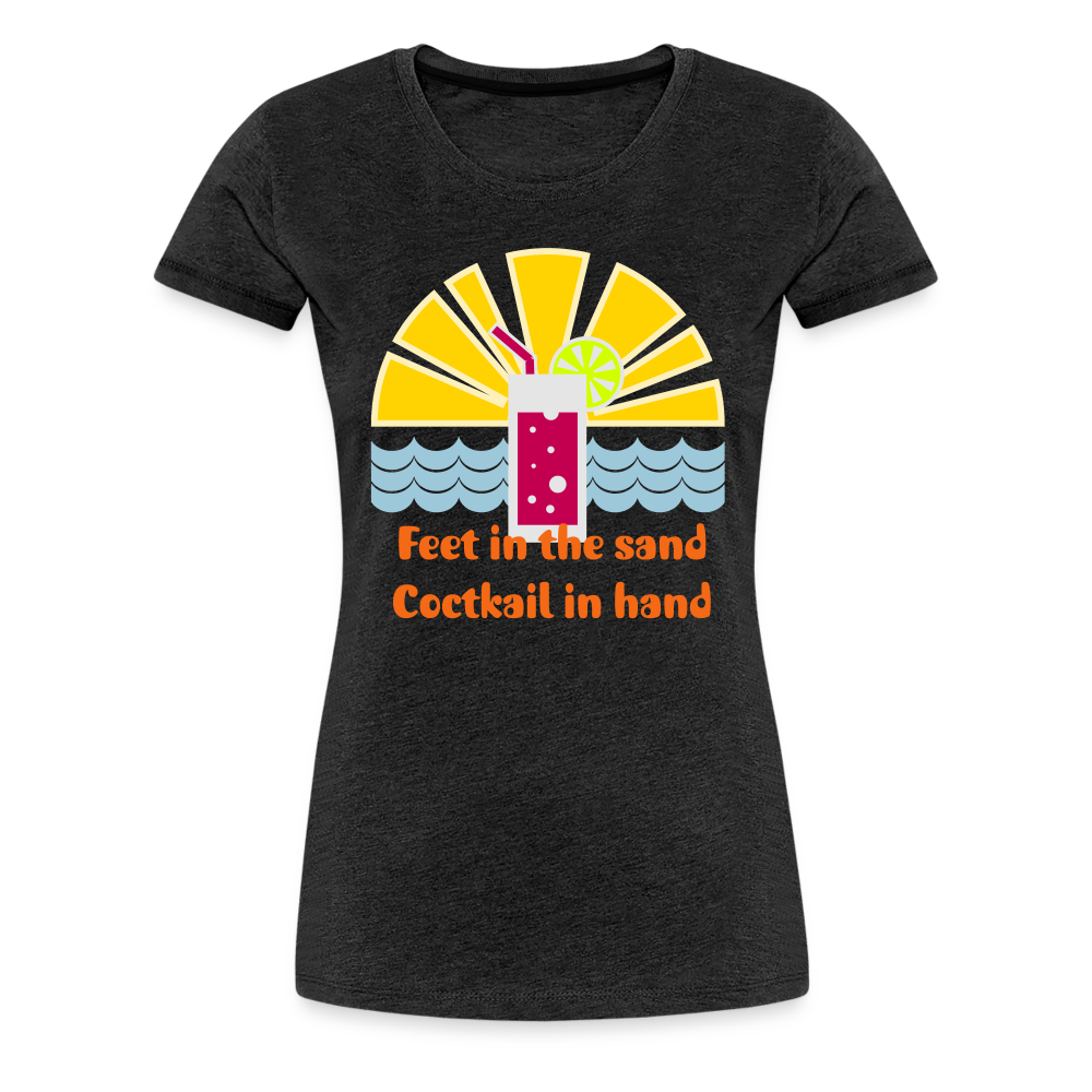 Beach Cocktail Women’s Premium T-Shirt - charcoal grey