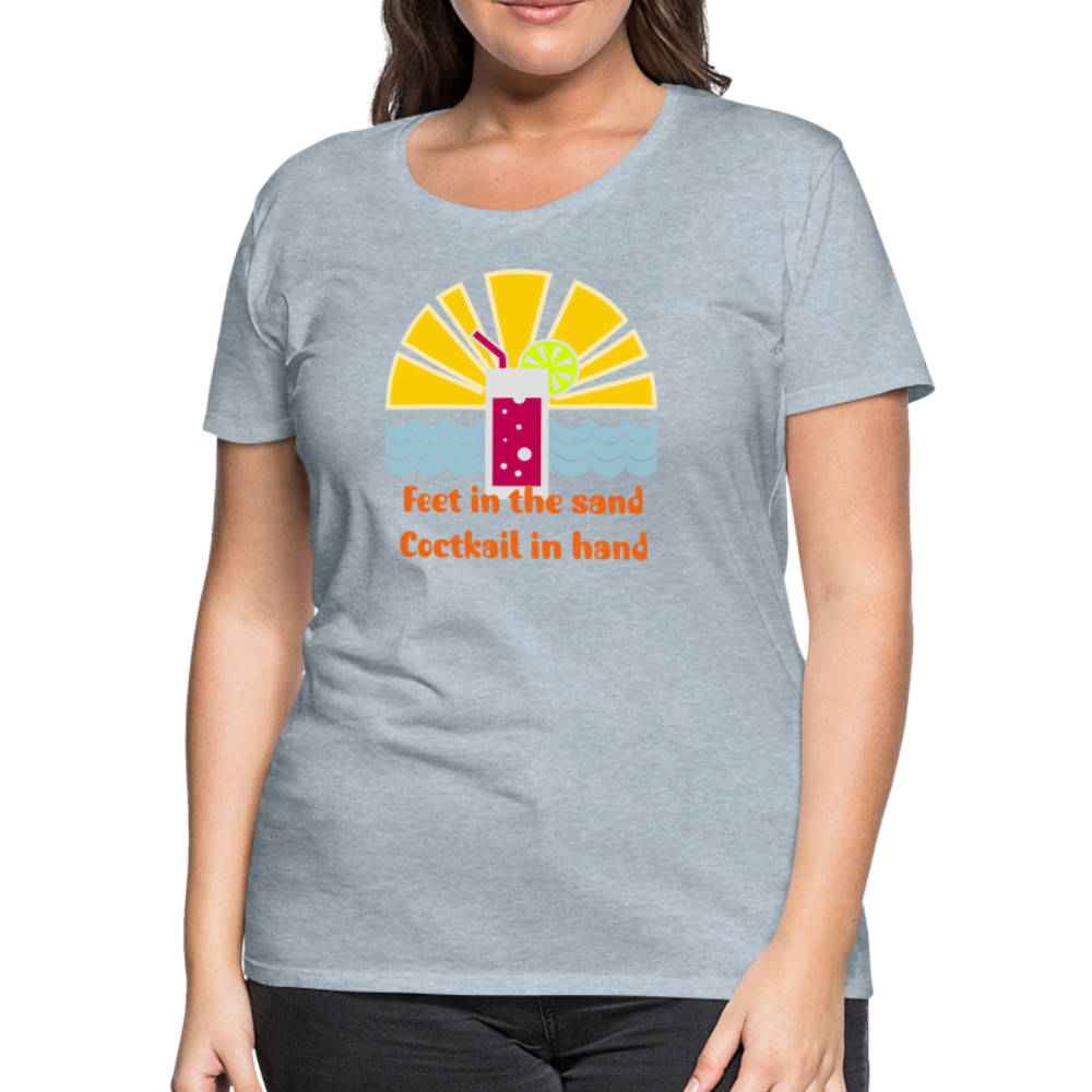 Beach Cocktail Women’s Premium T-Shirt - heather ice blue