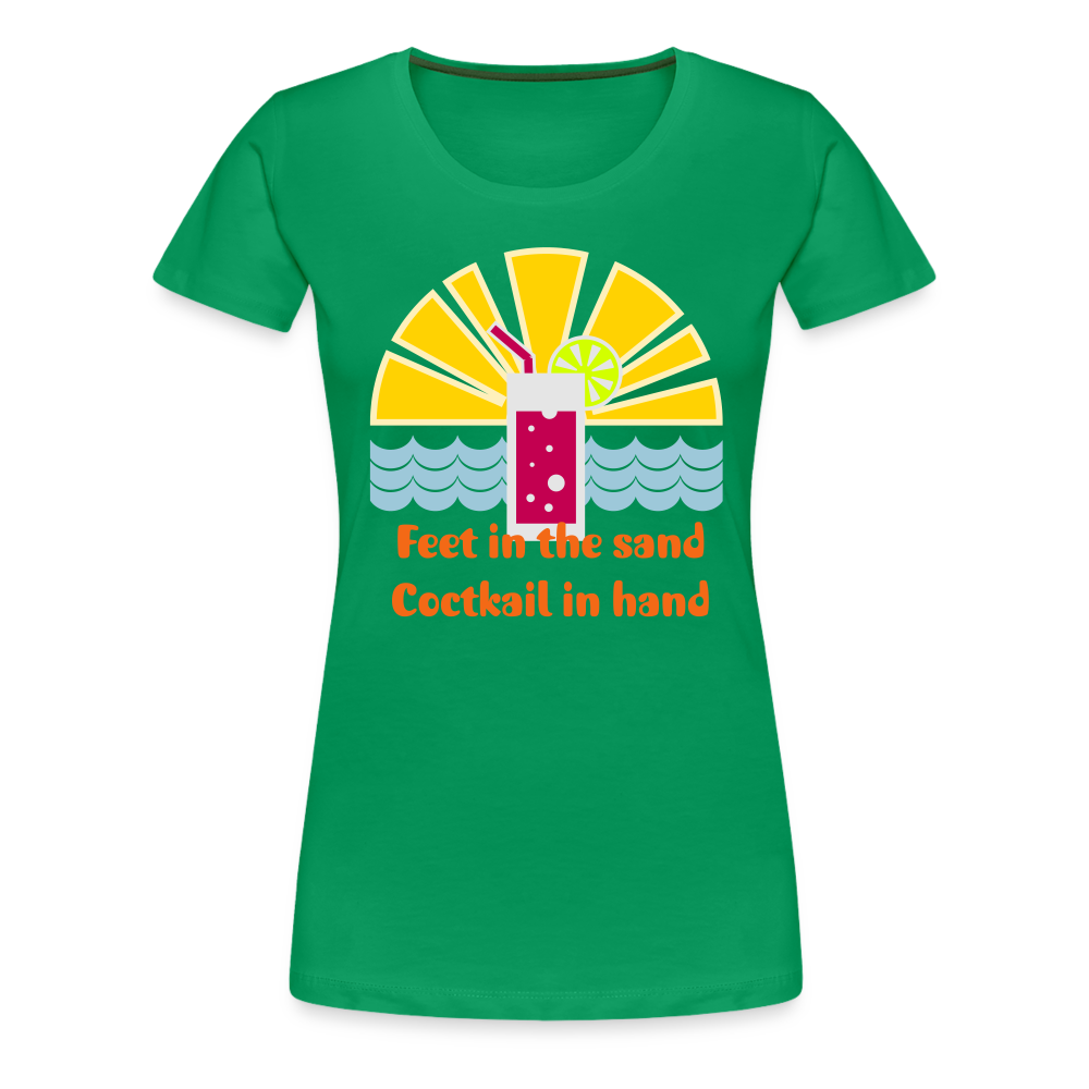 Beach Cocktail Women’s Premium T-Shirt - kelly green