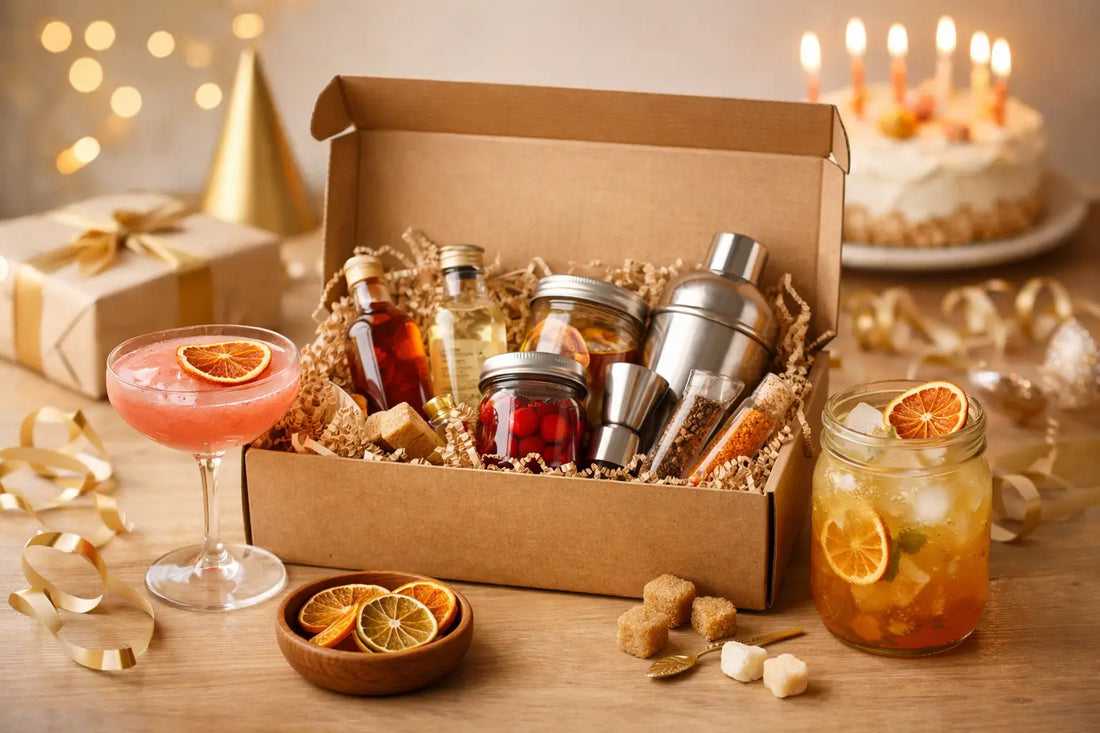 7 Birthday Cocktail Gift Box Examples They'll Love