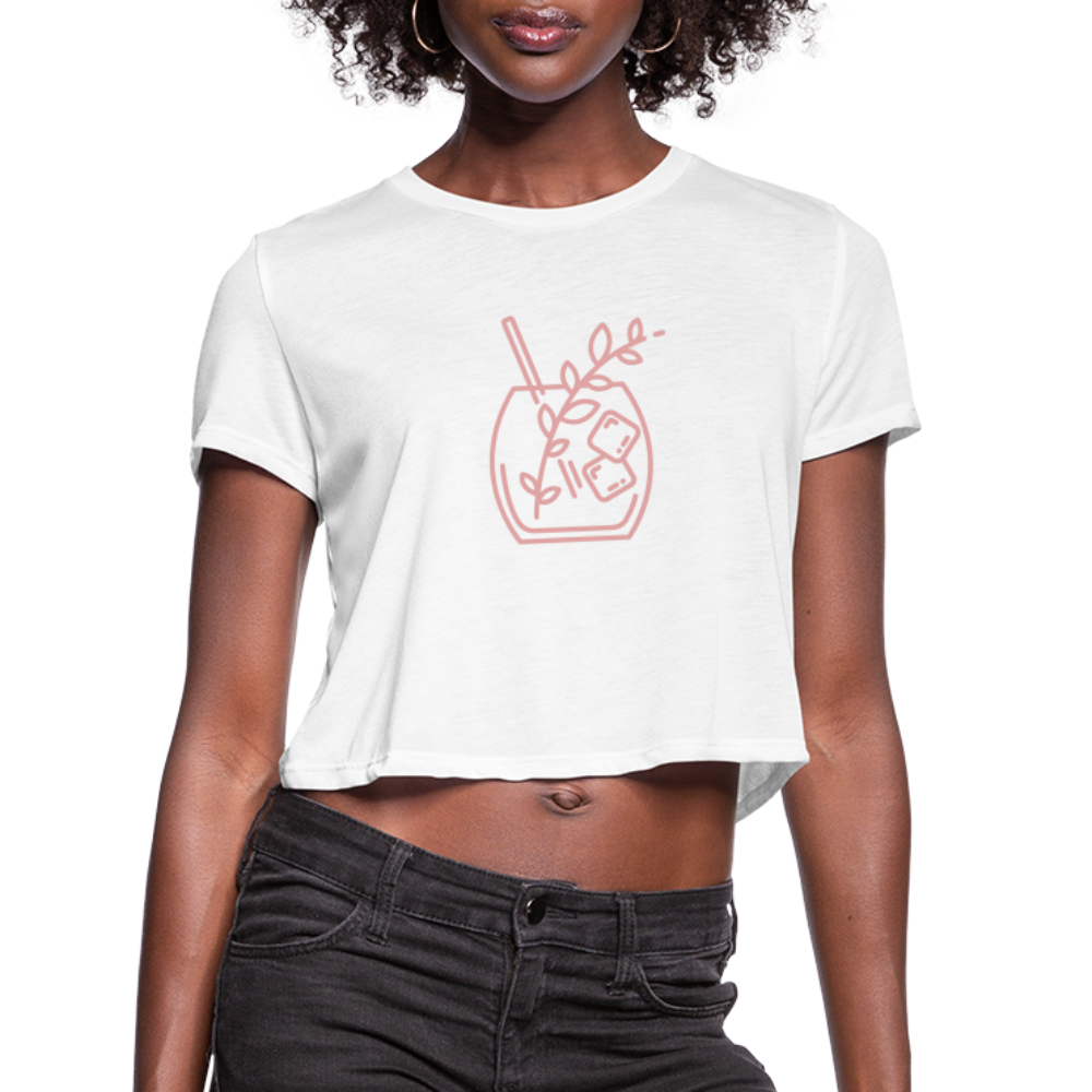Kristin's Koncoctions Logo Women's Cropped T-Shirt - white