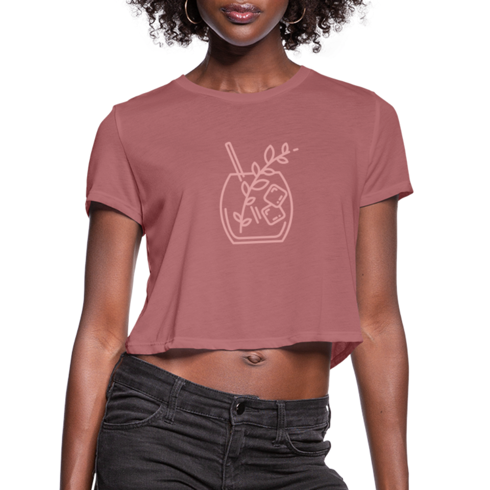 Kristin's Koncoctions Logo Women's Cropped T-Shirt - mauve