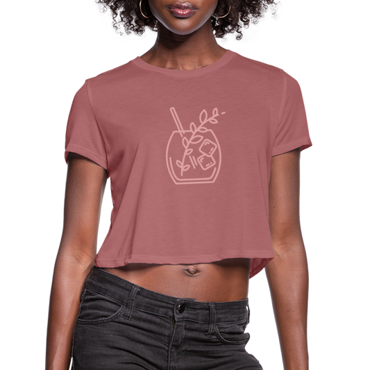 Kristin's Koncoctions Logo Women's Cropped T-Shirt - mauve