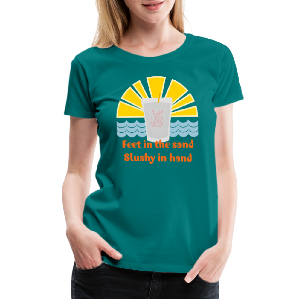 Wine Slushy Women’s Premium T-Shirt - teal