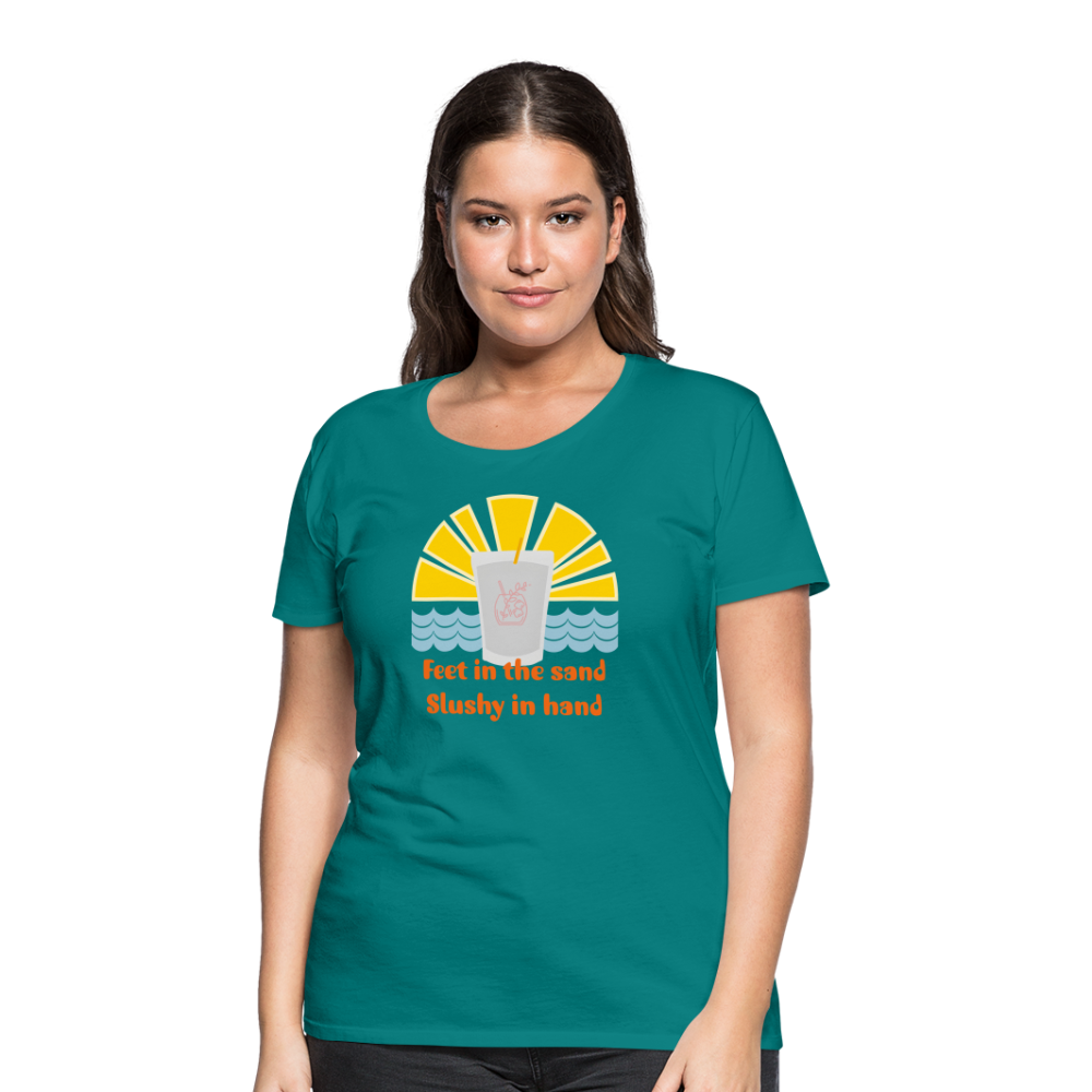 Wine Slushy Women’s Premium T-Shirt - teal
