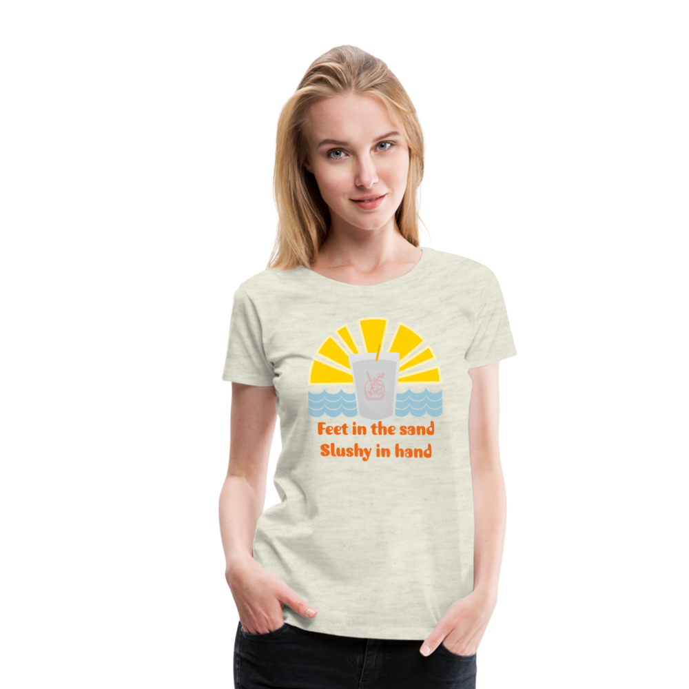 Wine Slushy Women’s Premium T-Shirt - heather oatmeal