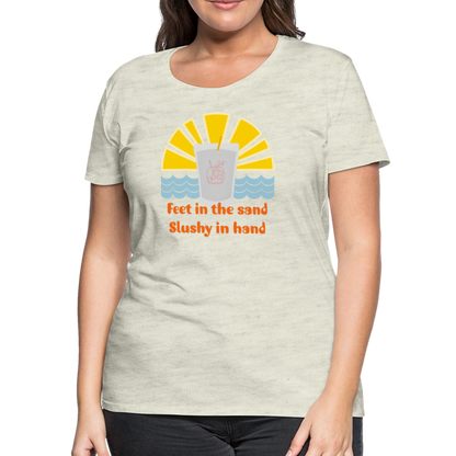 Wine Slushy Women’s Premium T-Shirt - heather oatmeal