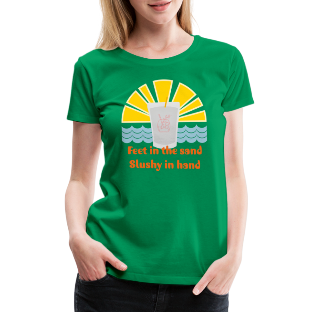 Wine Slushy Women’s Premium T-Shirt - kelly green