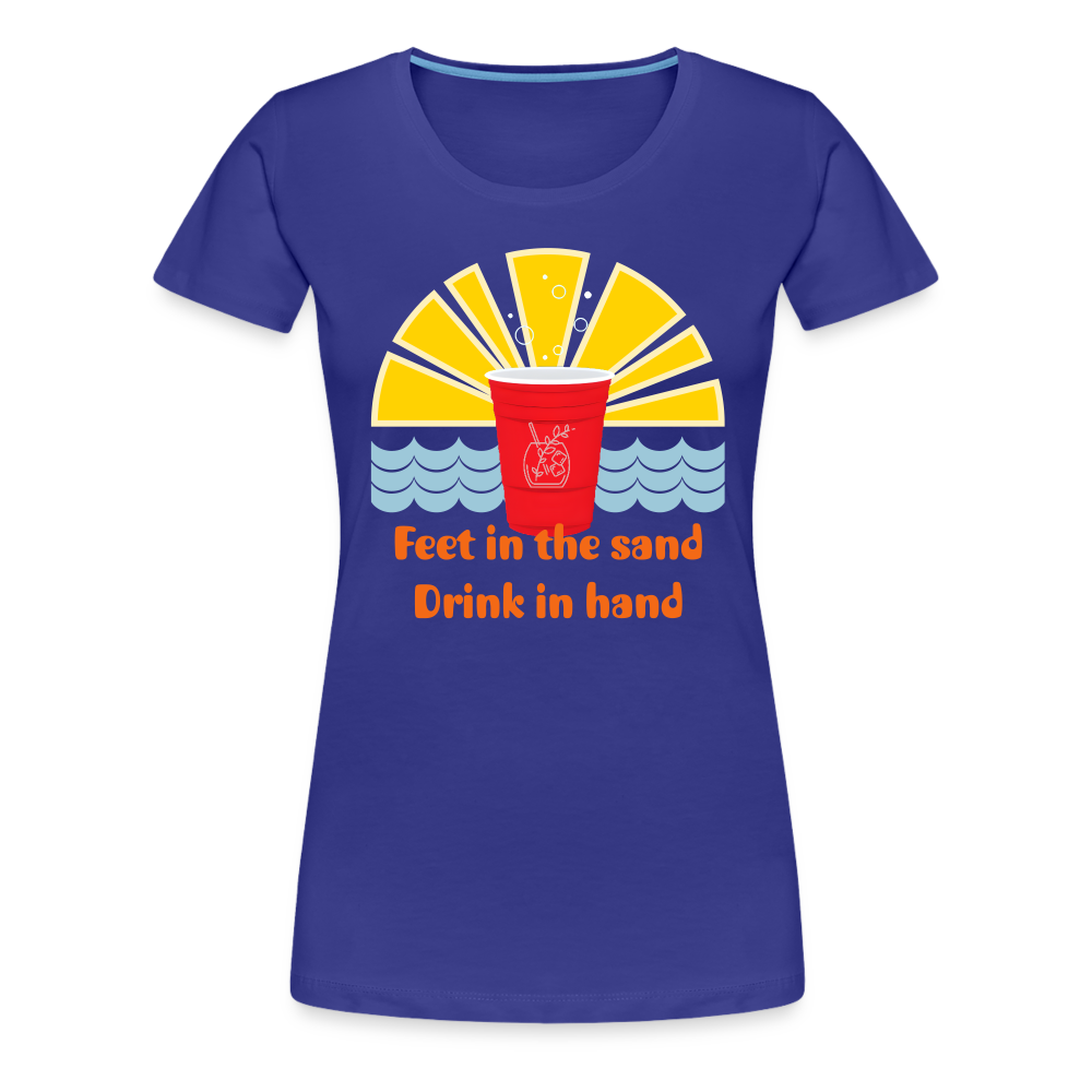 Beach Drink Women’s Premium T-Shirt - royal blue
