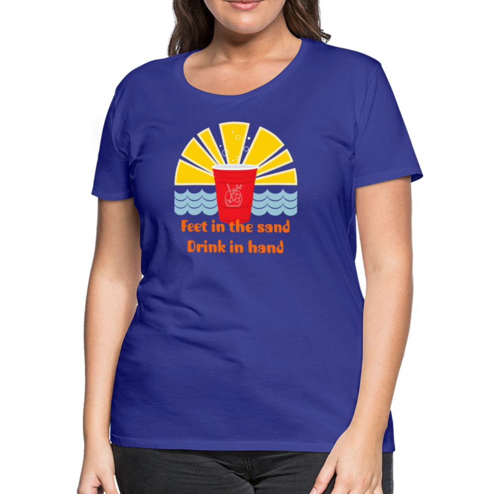 Beach Drink Women’s Premium T-Shirt - royal blue