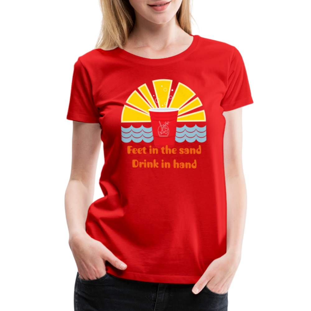Beach Drink Women’s Premium T-Shirt - red