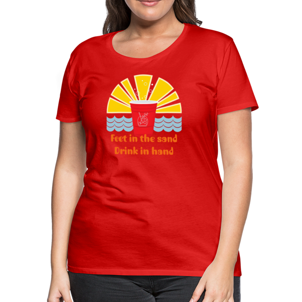 Beach Drink Women’s Premium T-Shirt - red