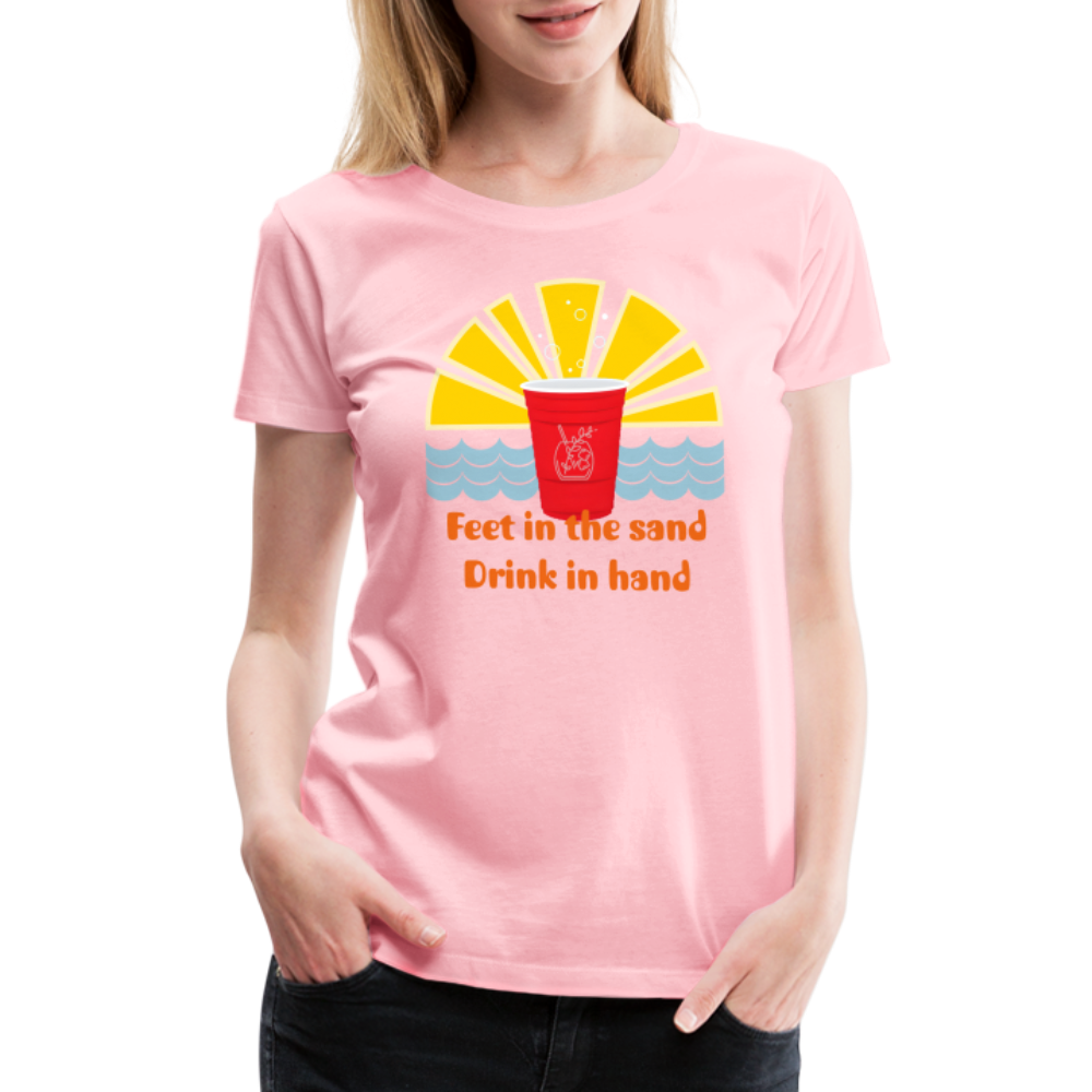 Beach Drink Women’s Premium T-Shirt - pink