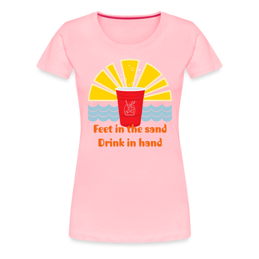 Beach Drink Women’s Premium T-Shirt - pink