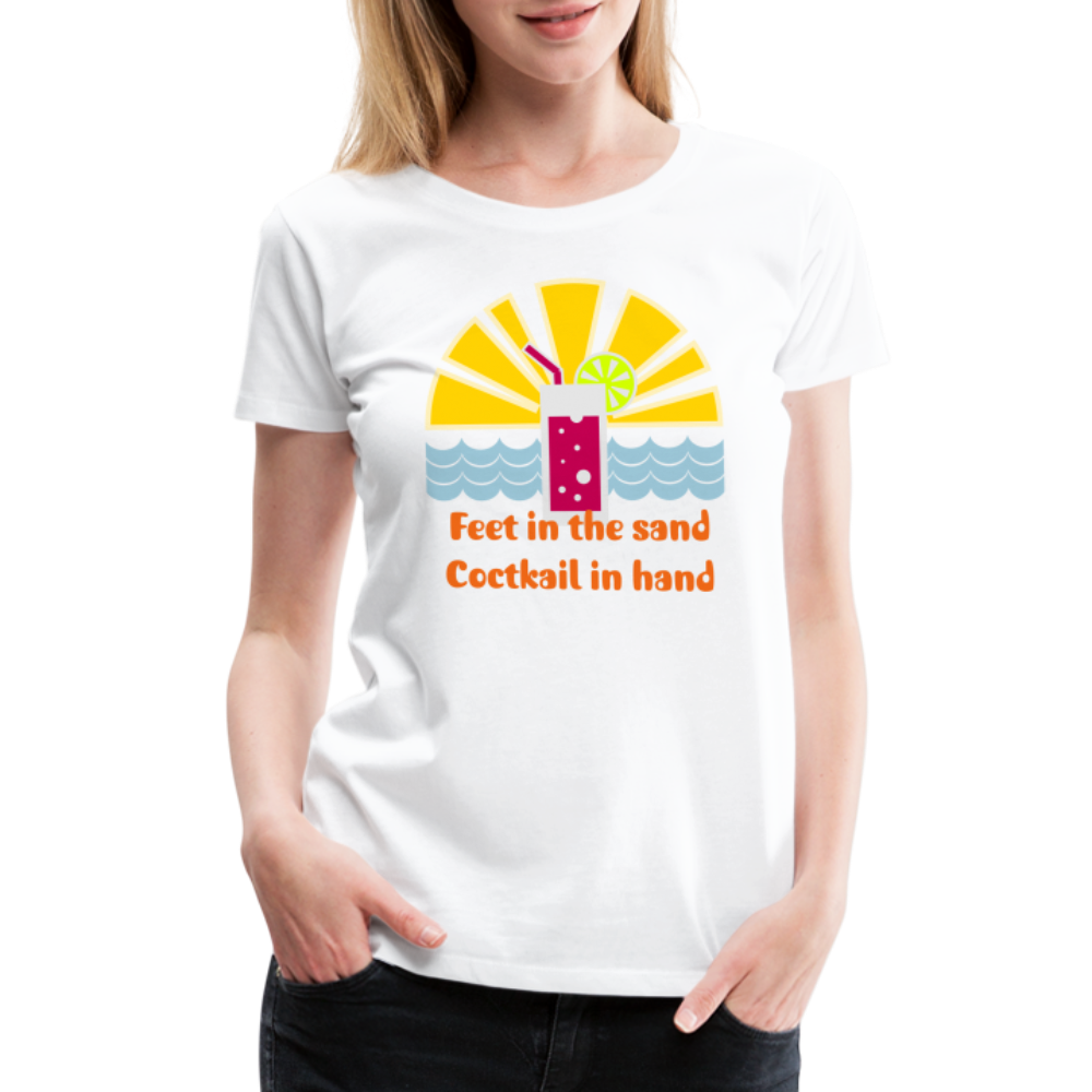 Beach Cocktail Women’s Premium T-Shirt - white
