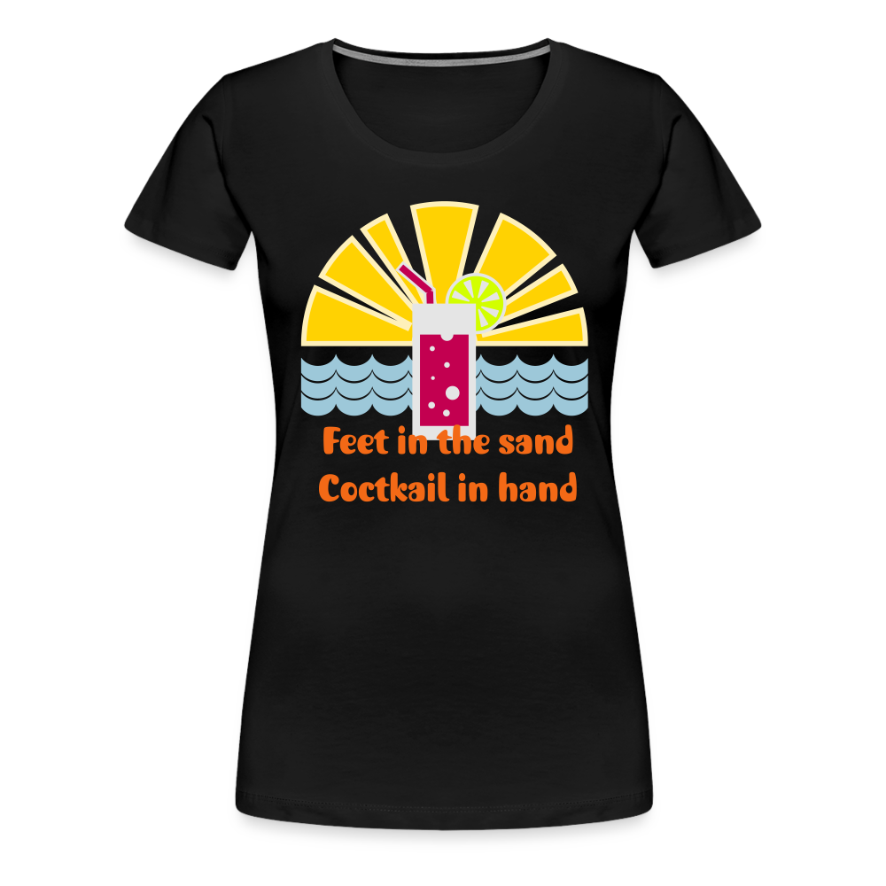 Beach Cocktail Women’s Premium T-Shirt - black