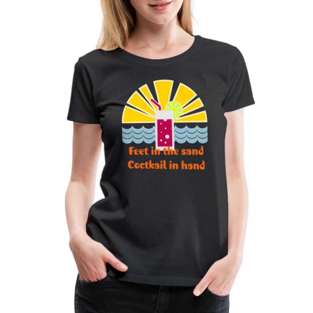 Beach Cocktail Women’s Premium T-Shirt - black