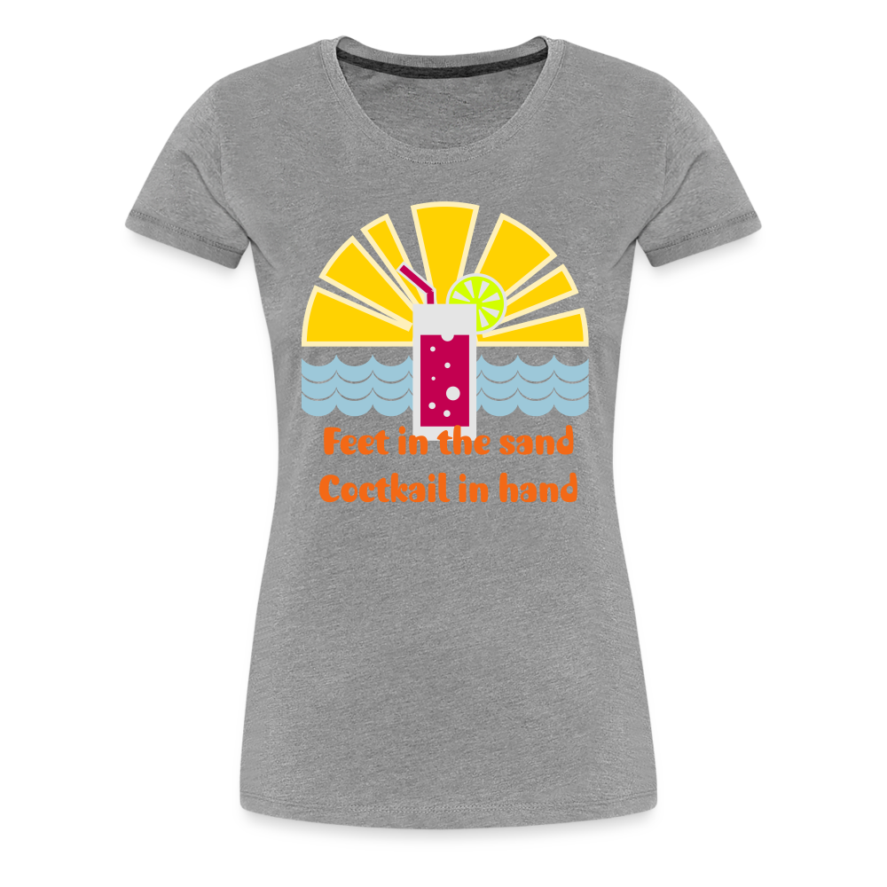 Beach Cocktail Women’s Premium T-Shirt - heather gray