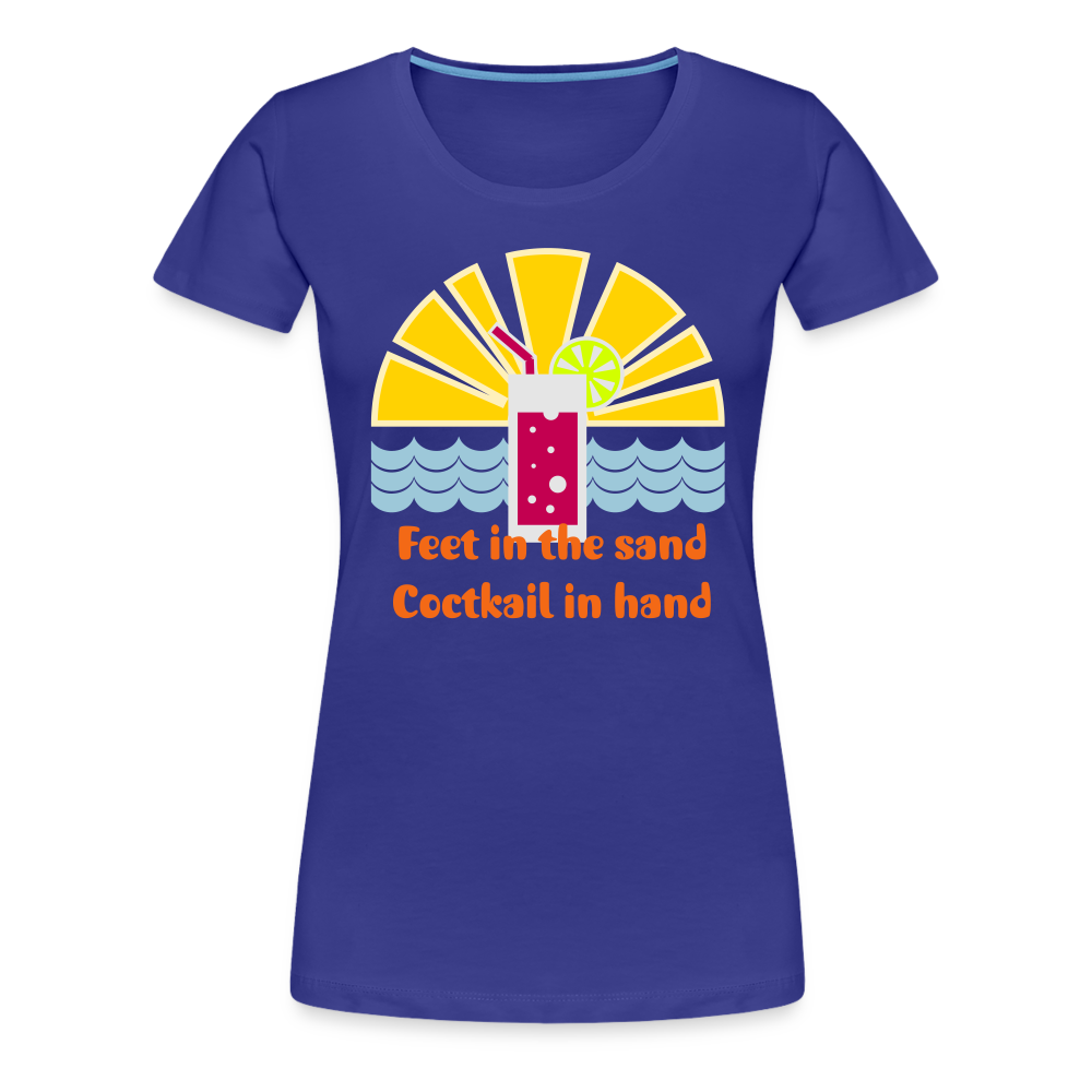 Beach Cocktail Women’s Premium T-Shirt - royal blue