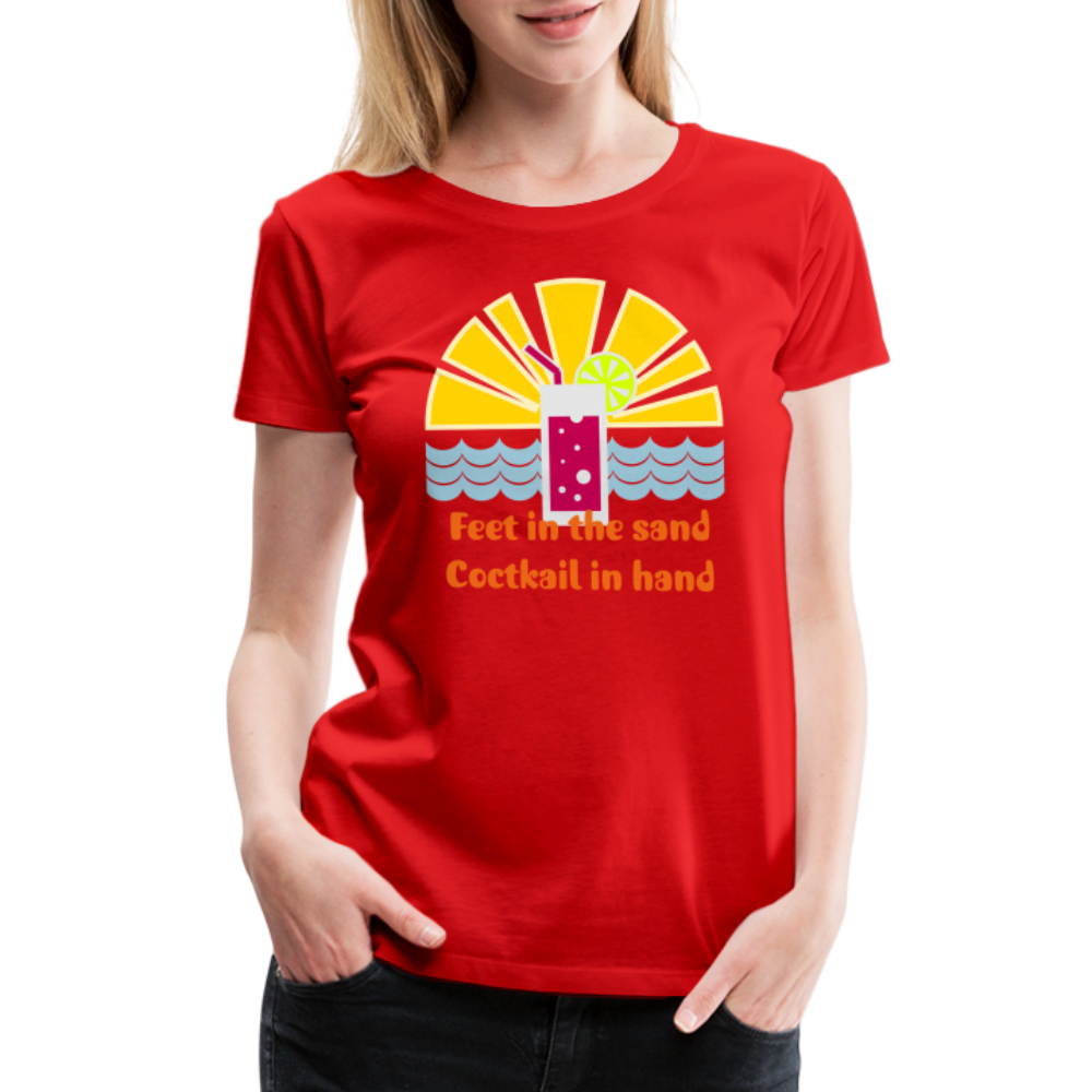 Beach Cocktail Women’s Premium T-Shirt - red