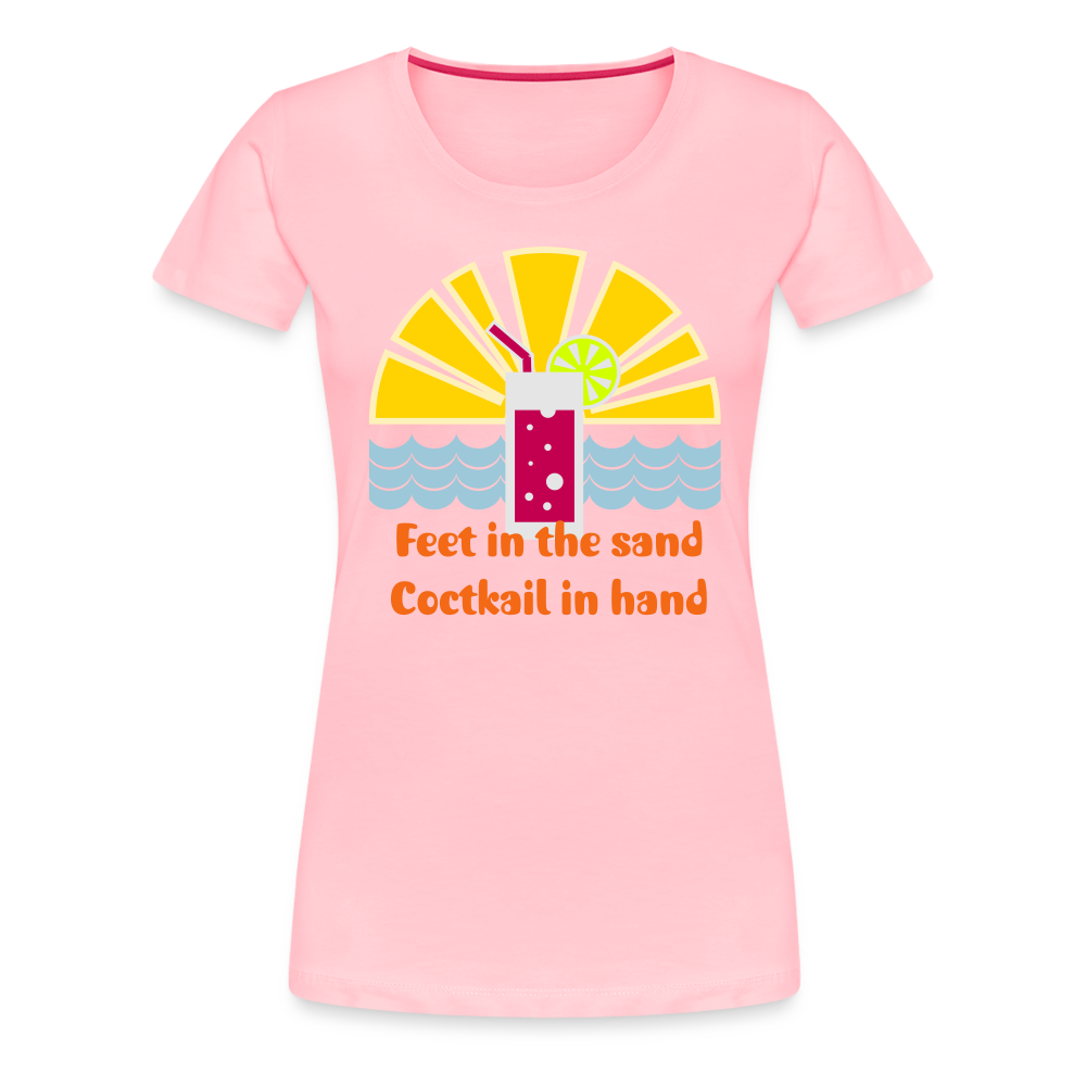 Beach Cocktail Women’s Premium T-Shirt - pink