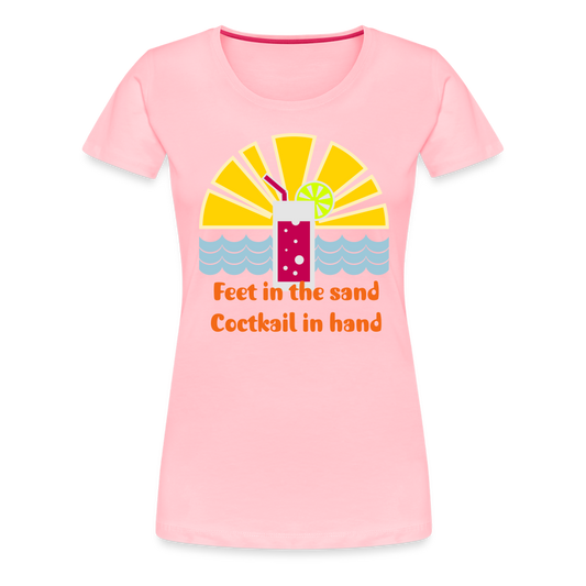 Beach Cocktail Women’s Premium T-Shirt - pink