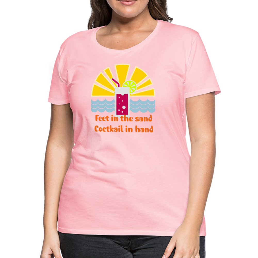 Beach Cocktail Women’s Premium T-Shirt - pink