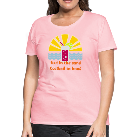 Beach Cocktail Women’s Premium T-Shirt - pink