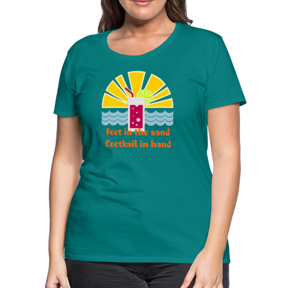 Beach Cocktail Women’s Premium T-Shirt - teal