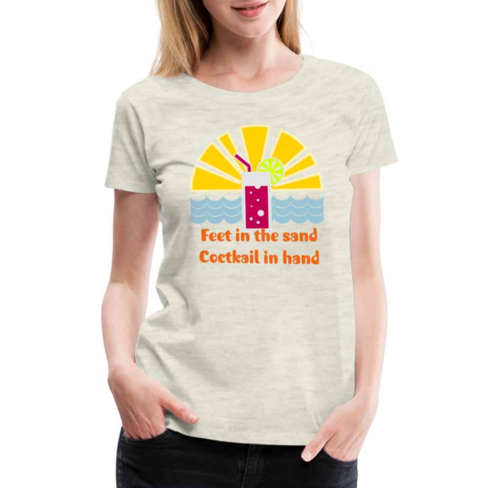 Beach Cocktail Women’s Premium T-Shirt - heather oatmeal