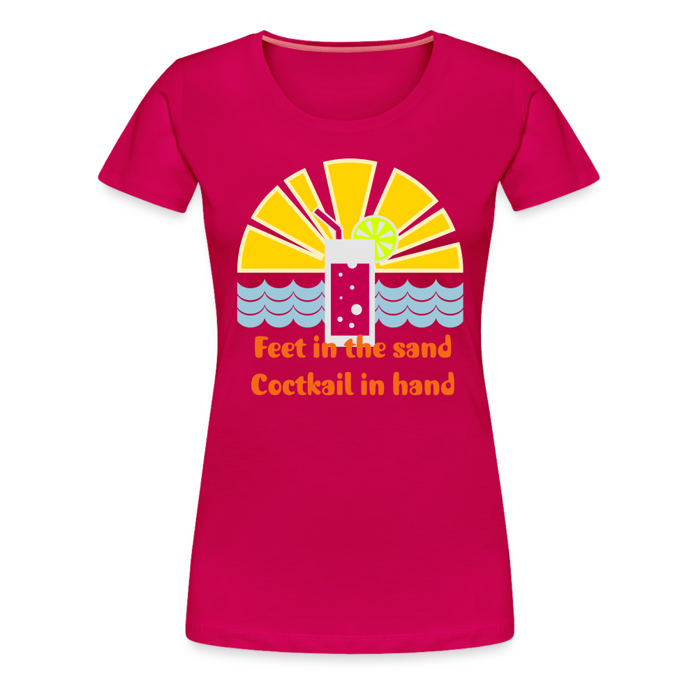 Beach Cocktail Women’s Premium T-Shirt - dark pink