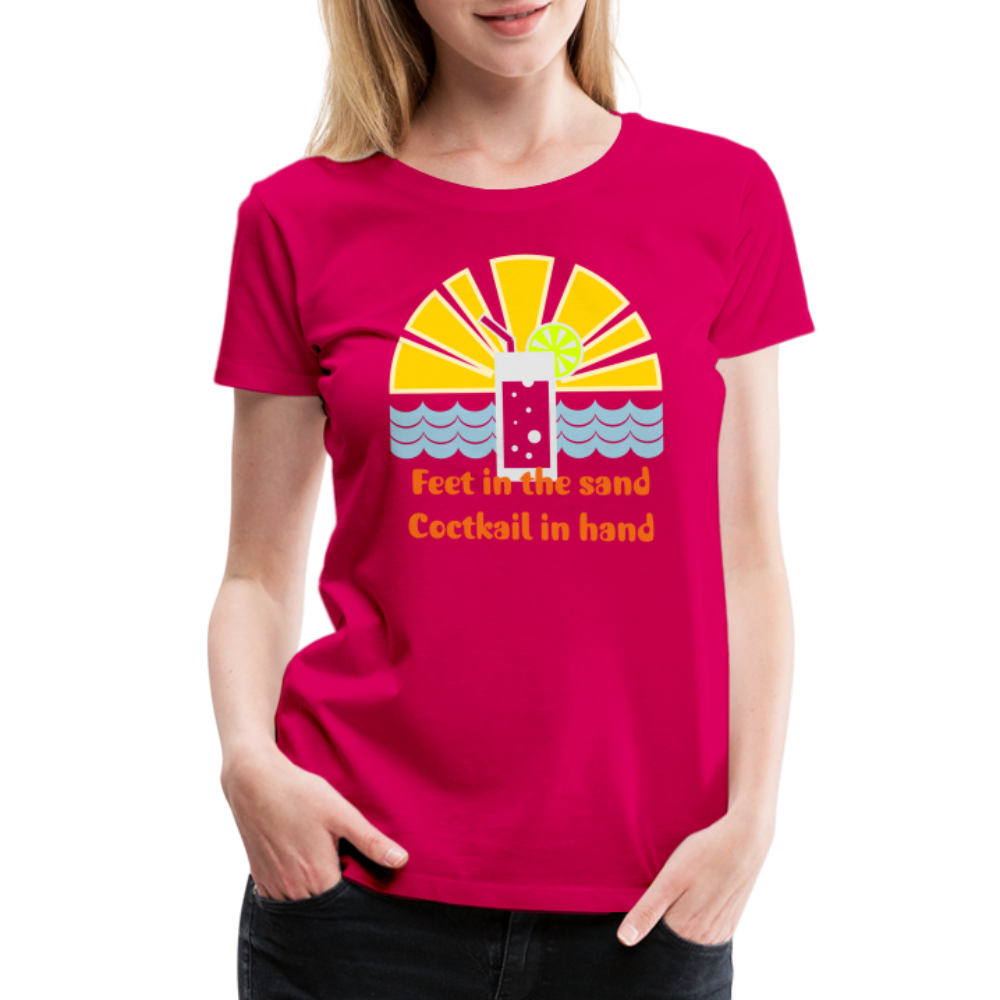 Beach Cocktail Women’s Premium T-Shirt - dark pink