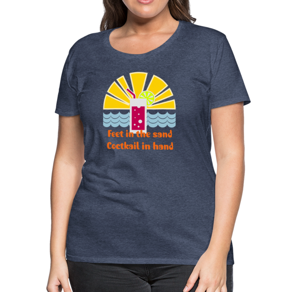 Beach Cocktail Women’s Premium T-Shirt - heather blue