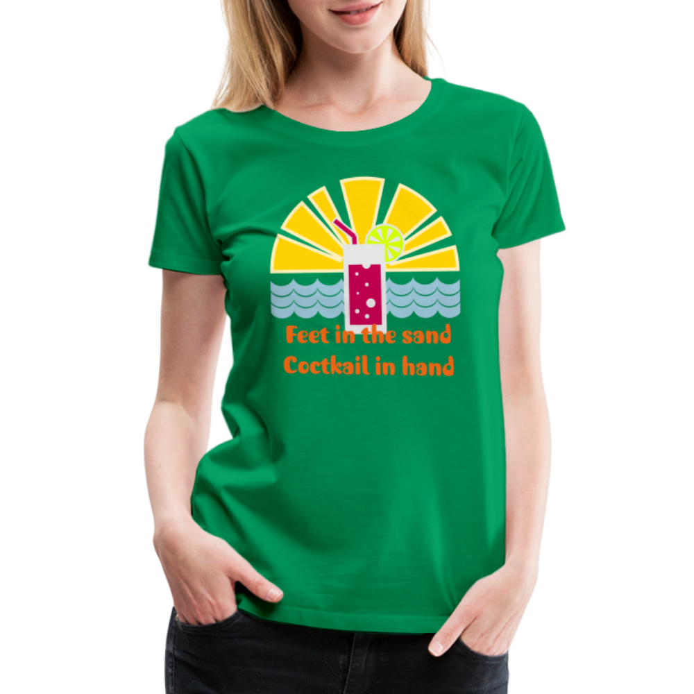 Beach Cocktail Women’s Premium T-Shirt - kelly green